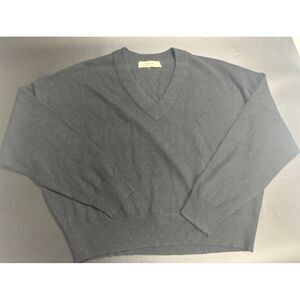 Madewell New 100% (Re)Sponsible‎ Cashmere V-Neck Sweater Black Size 2X